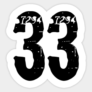 thirty-three Sticker